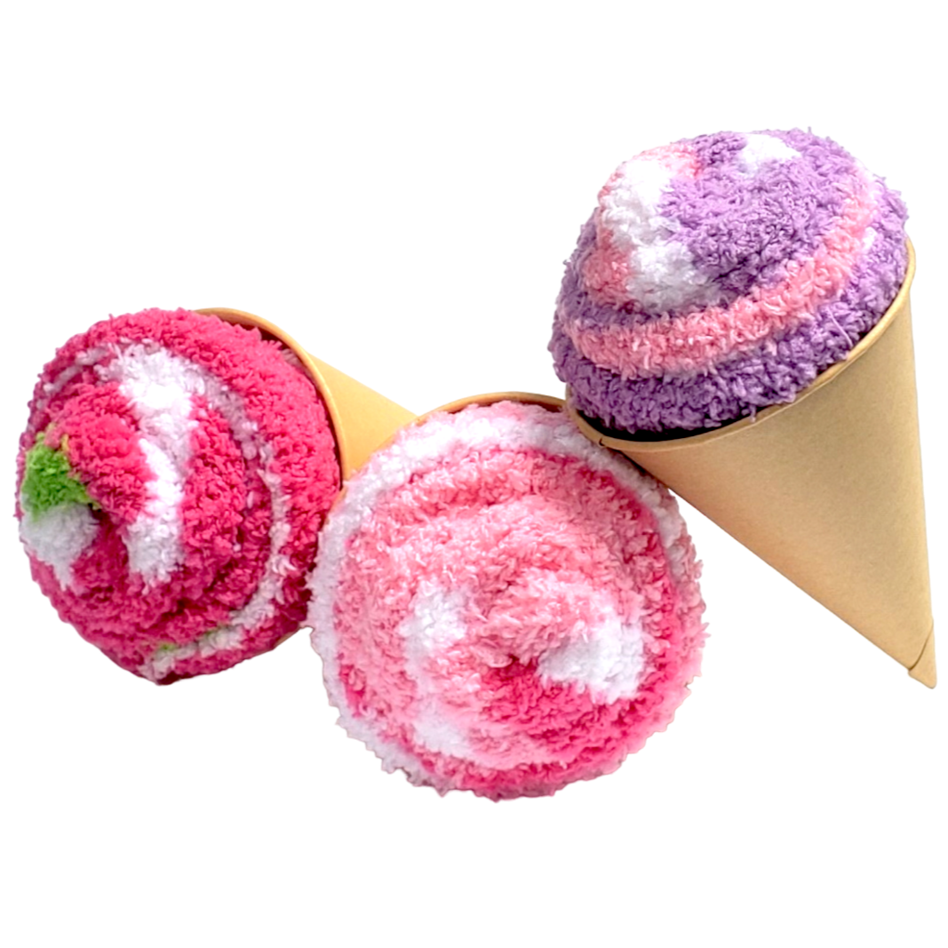 Girl baby shower ice cream cone party favors