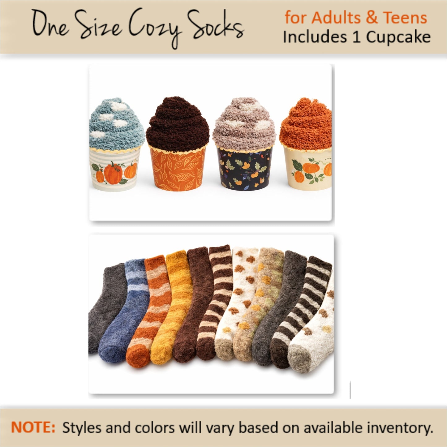 Fall Cozy Sock Cupcake Gift Box –  Gift Ready