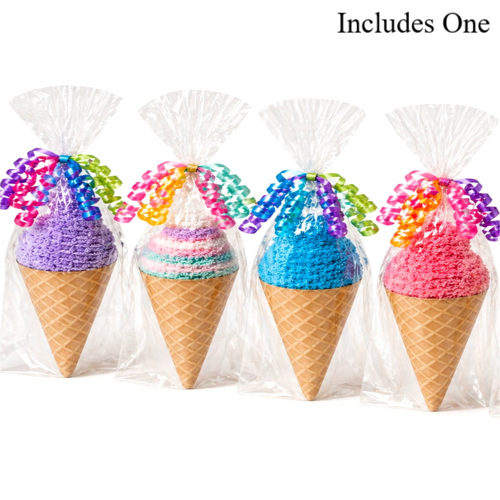 Waffle Ice Cream Cone — Fuzzy Sock for Adults & Teens, Thank You Gift, Coworker Teacher Gift, Ice Cream Favor, Summer Gift Idea