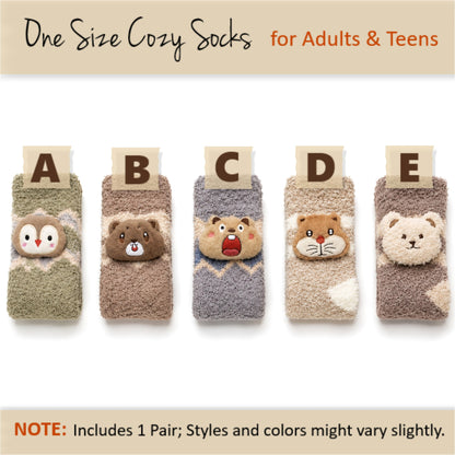 Woodland Animal Cozy Socks