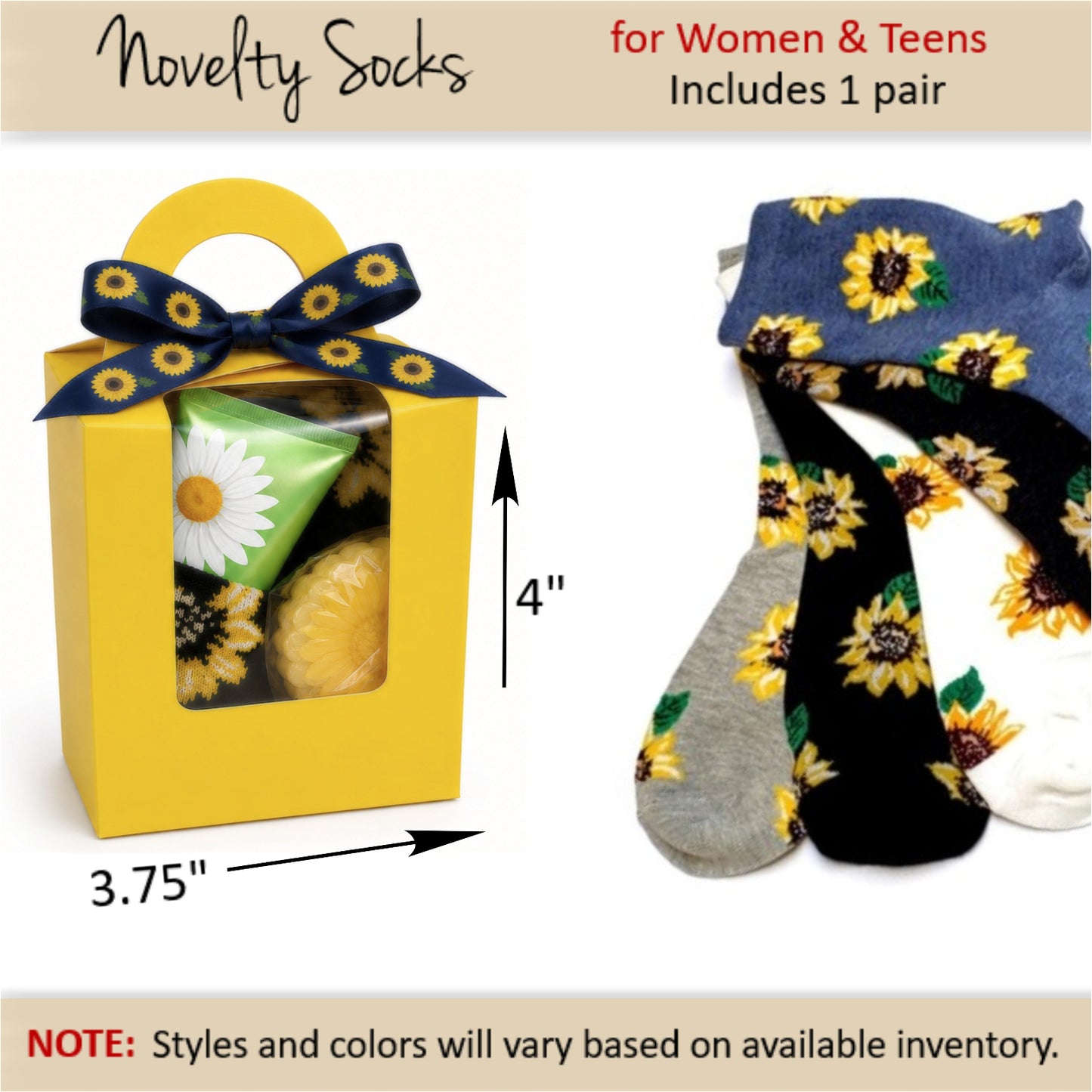 Sunflower Socks Gift Box