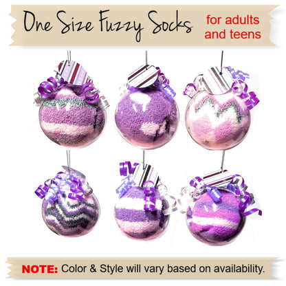 Purple Ornament – Cozy Socks Gift Favor for Adults & Teens