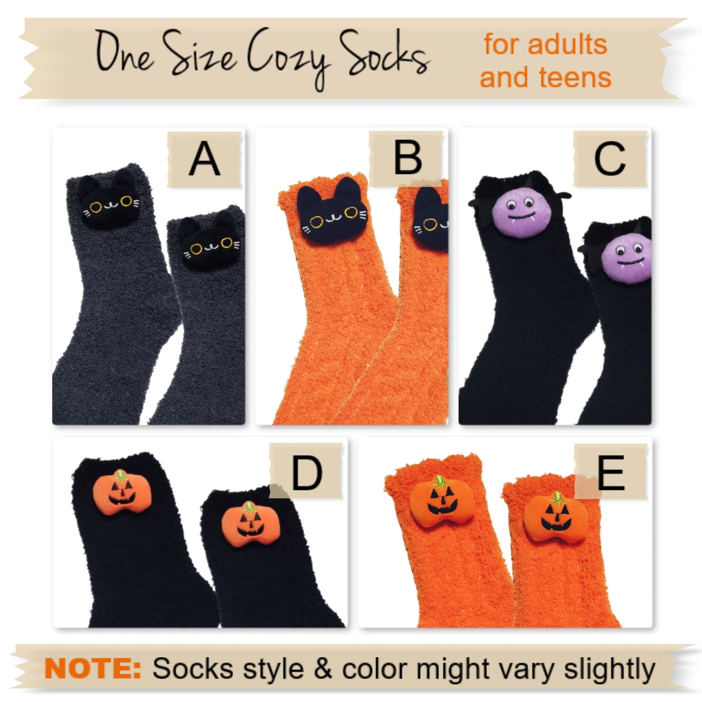 Cozy Halloween socks for adults and teens
