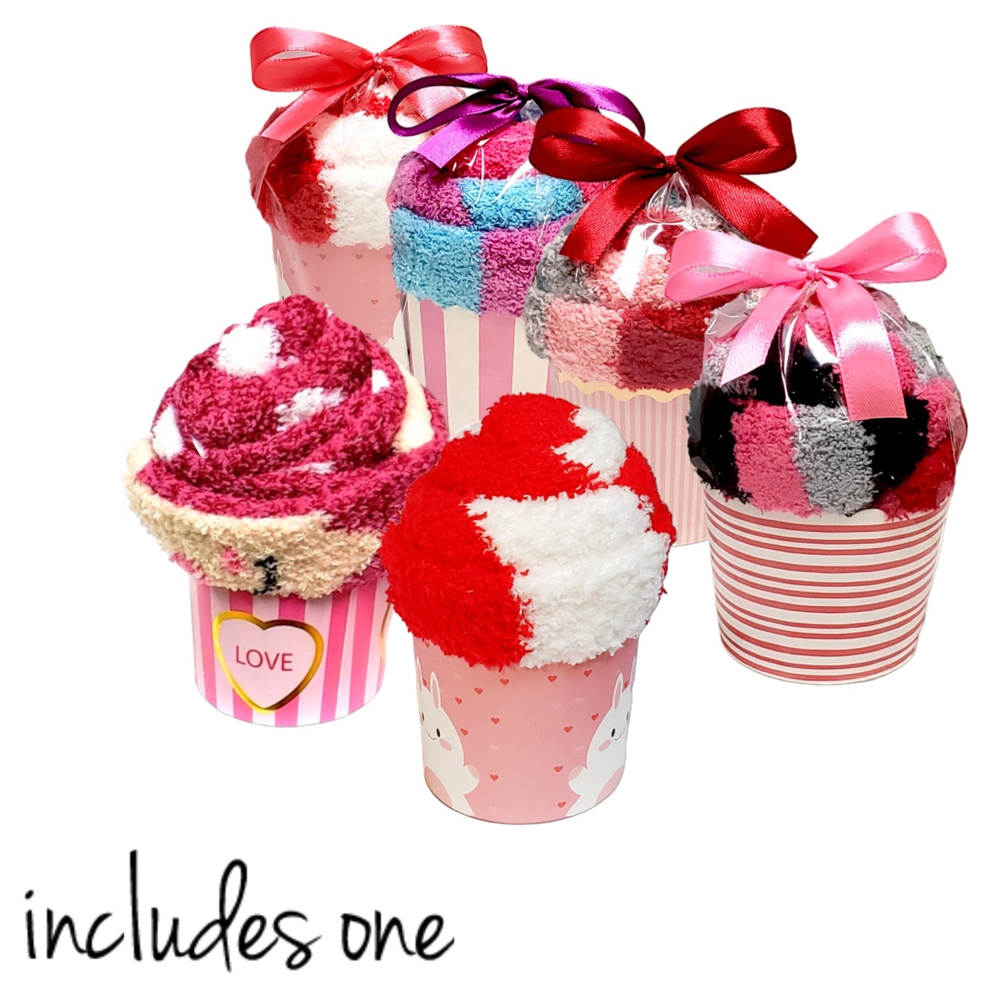 Valentine's Gift Favors - Cupcake Socks for Adults & Teens