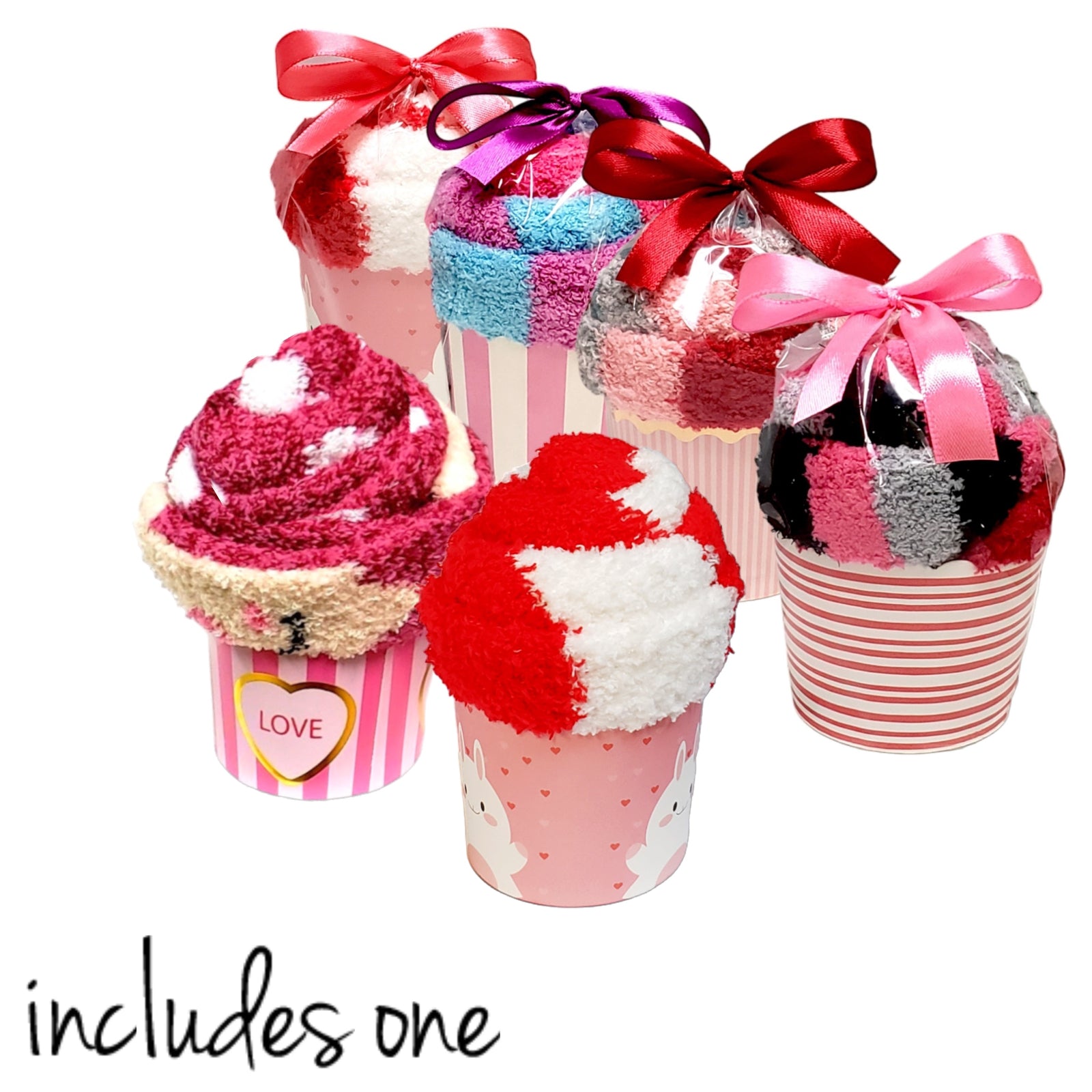 Valentine's Gift Favors - Cupcake Socks for Adults & Teens