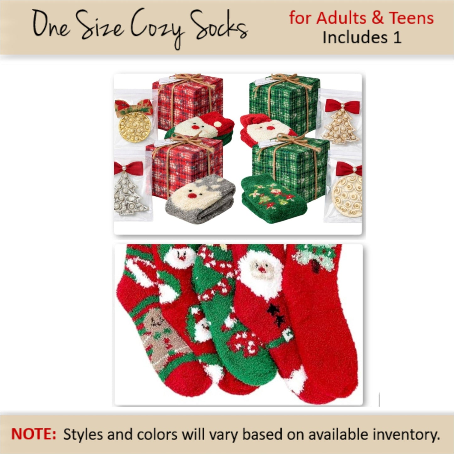 Christmas Cozy Sock & Ornament Gift Set