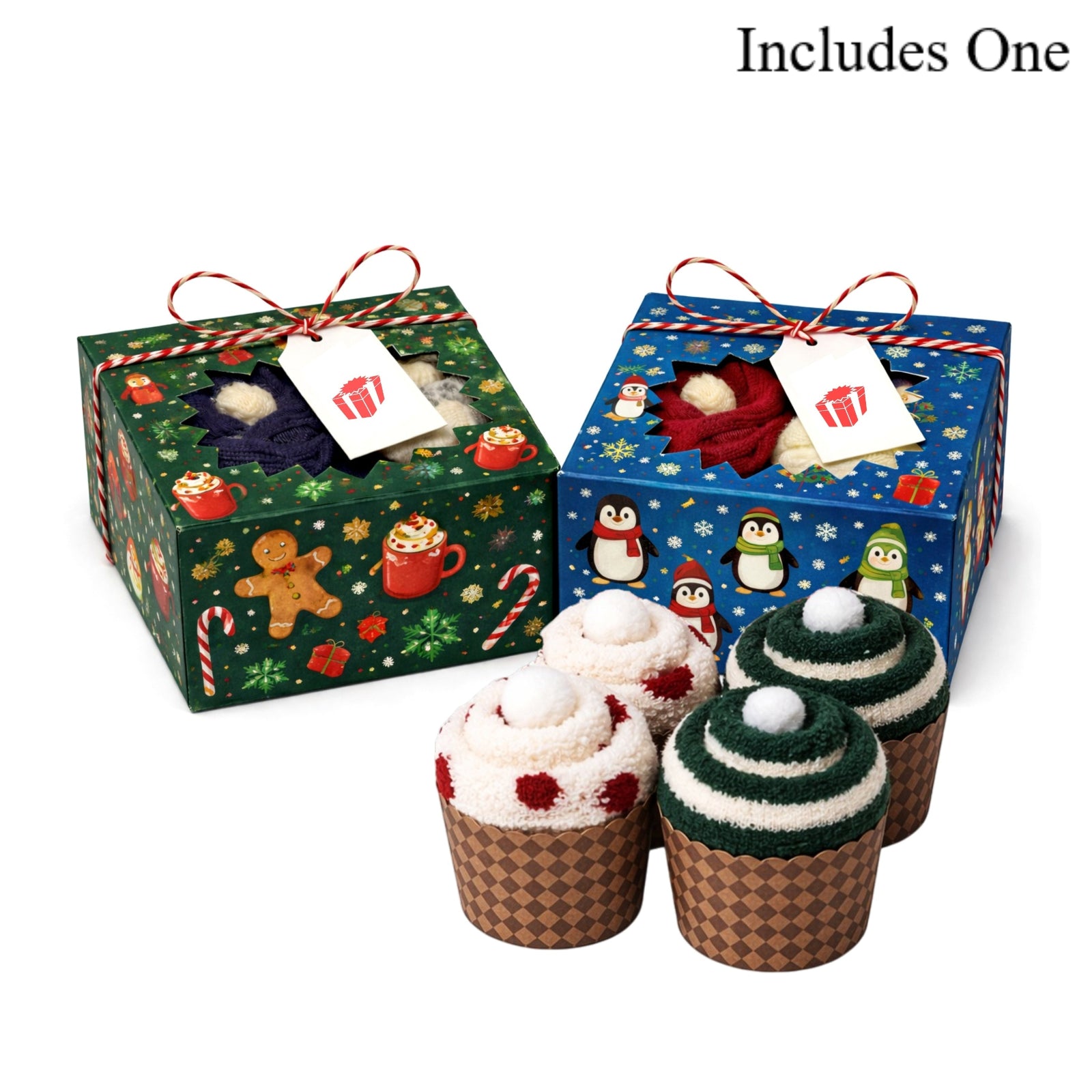 Cozy Christmas Gift — Cupcake Socks Gift Box