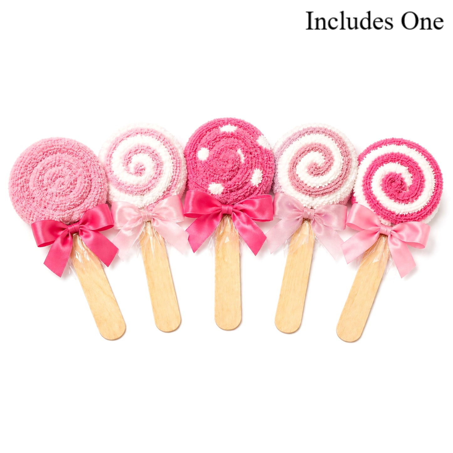 Girl Baby Shower Favors — Pink Cozy Socks Lollipop Gift