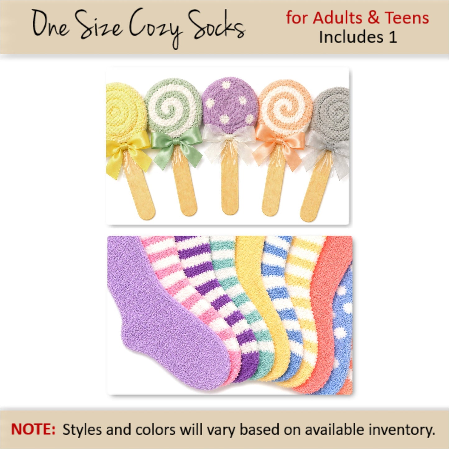 Sweets Party Favor — Cozy Socks Lollipop Gift