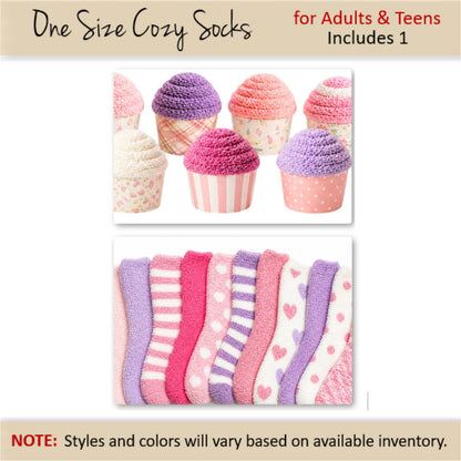Girl Birthday Party Favor — Cozy Socks Cupcake Gift