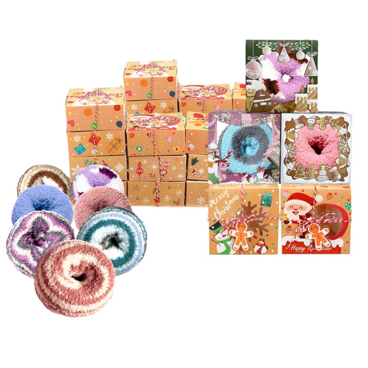 Christmas Gift Box – Cozy Socks Donuts for Adults & Teens
