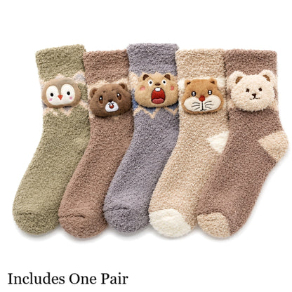 Woodland Animal Cozy Socks