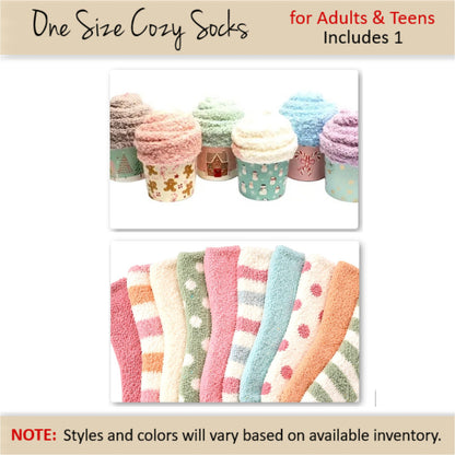 Pastel Christmas Cozy Socks Cupcake — Gift Ready