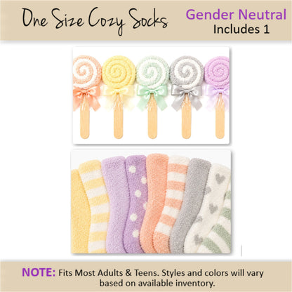 Gender Neutral Baby Shower Favors — Cozy Sock Lollipop Gift