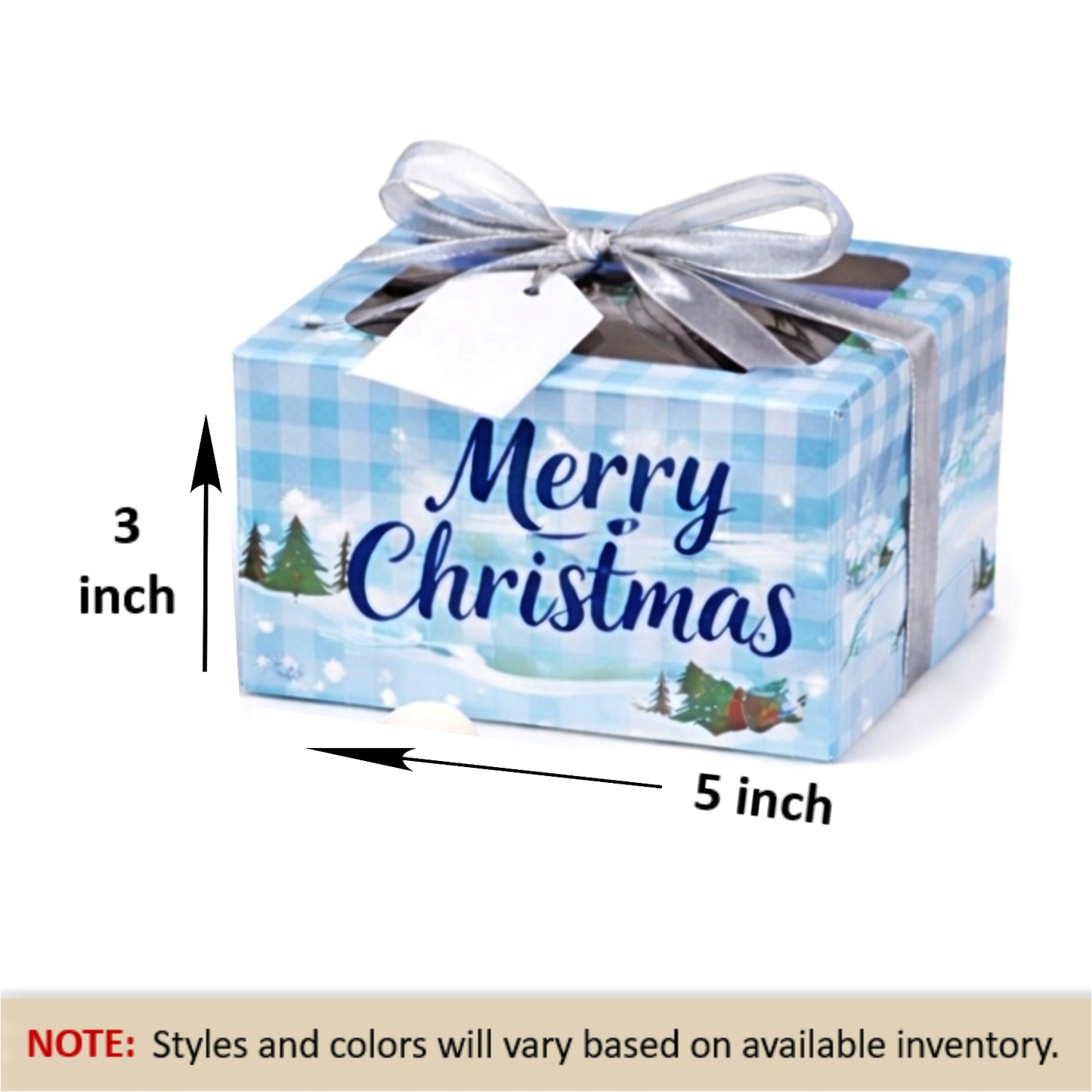 Winter Cozy Socks Cupcake Gift Box — Blue Holiday Gift