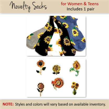 Sunflower Socks Cupcake Gift Box