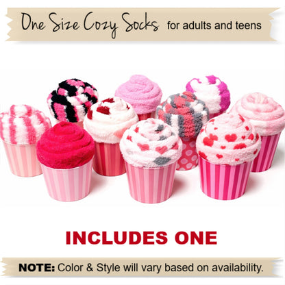 Galentine's Gift Favors - Cupcake Socks for Adults and Teens