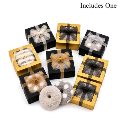 Black and Gold Party Favor—Cozy Socks Donut Gift Box, Wedding Guest Thank You Gift, New Year’s Party Favors, Adult Party Favors 