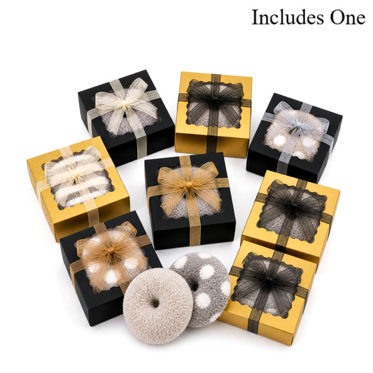 Black and Gold Party Favor—Cozy Socks Donut Gift Box, Wedding Guest Thank You Gift, New Year’s Party Favors, Adult Party Favors 