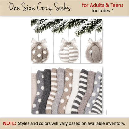 Neutral Cozy Socks Ornament — Cozy Socks Gift