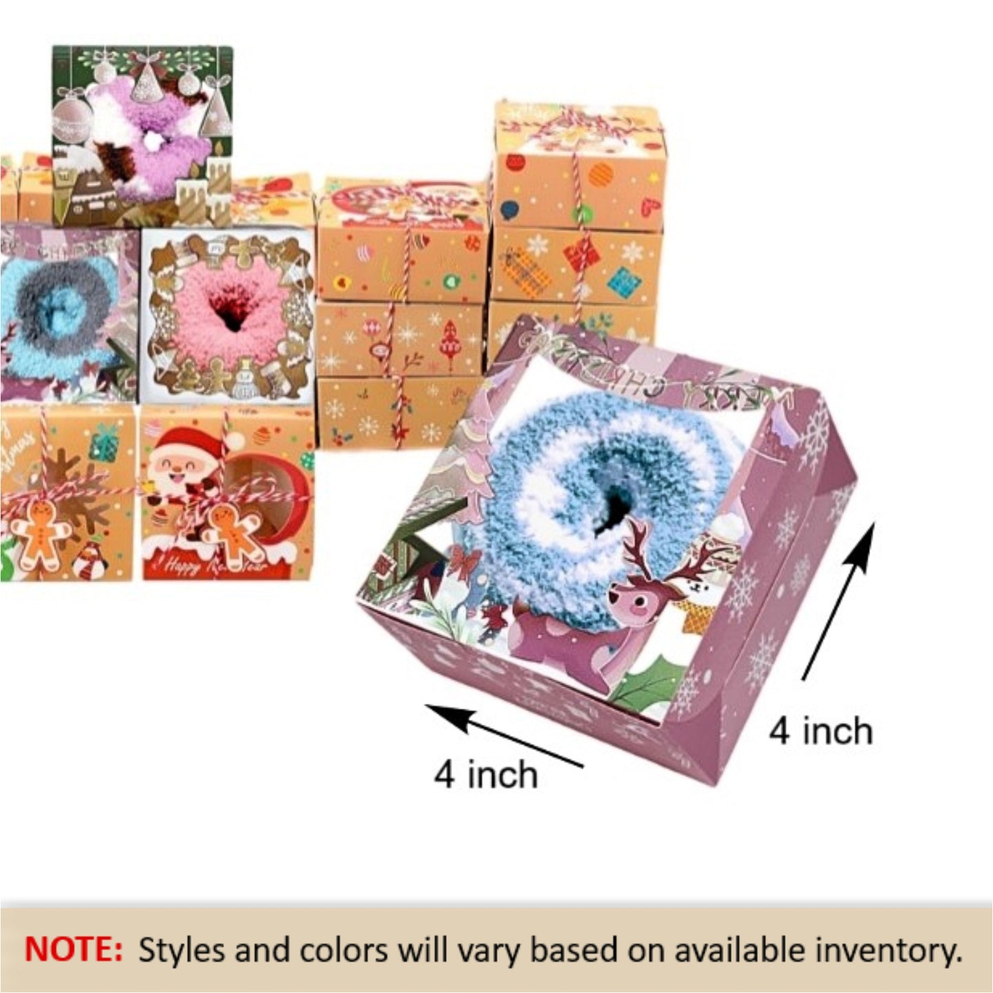 Pastel Christmas Gift Box — Cozy Sock Donut