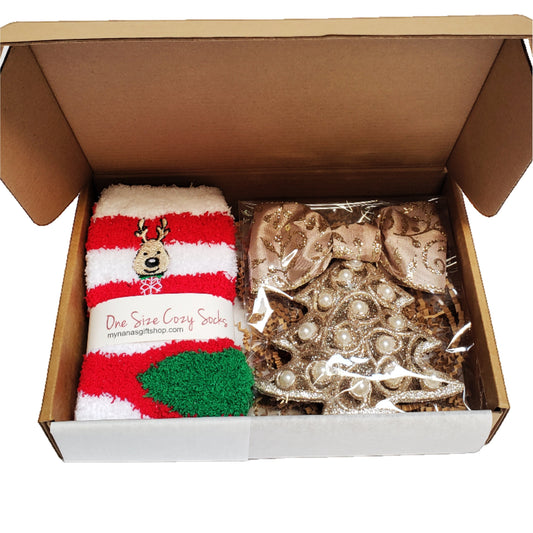 Christmas Gift Box – Cozy Socks & Ornament for Adults