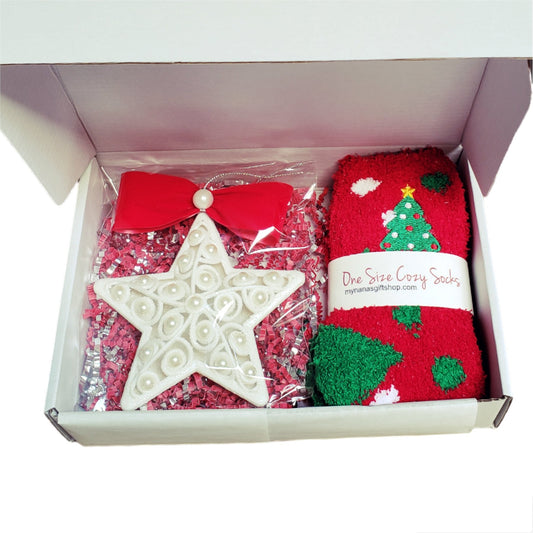 Christmas Socks & Ornament Gift Box – Cozy Holiday Present
