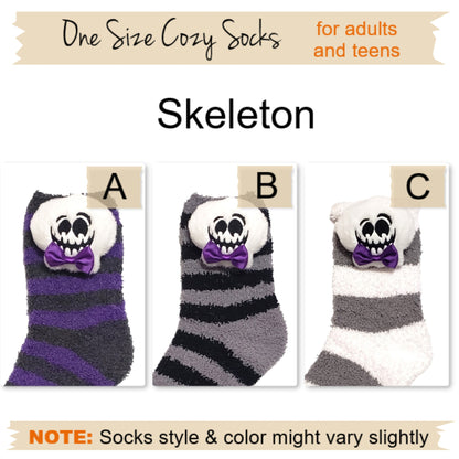 Halloween Skeleton Fuzzy socks