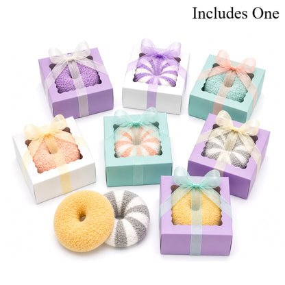 Gender Neutral Baby Shower Favors—Cozy Sock Donut Gift Box, Baby Shower Game Prizes
