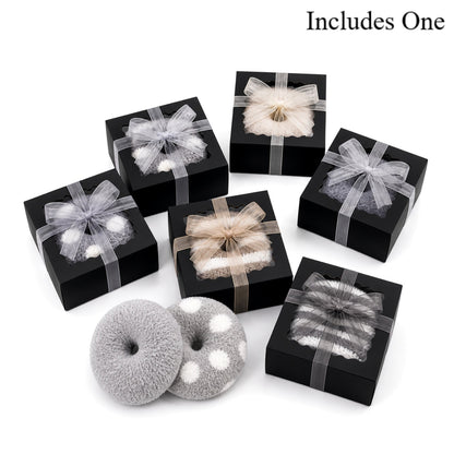 Minimalist Gift for Him, Black Gift Box —Cozy Socks Donut Gift , Office Coworker gift, Teacher Gift, Small Thank You Gift, Guest Welcome Gift 