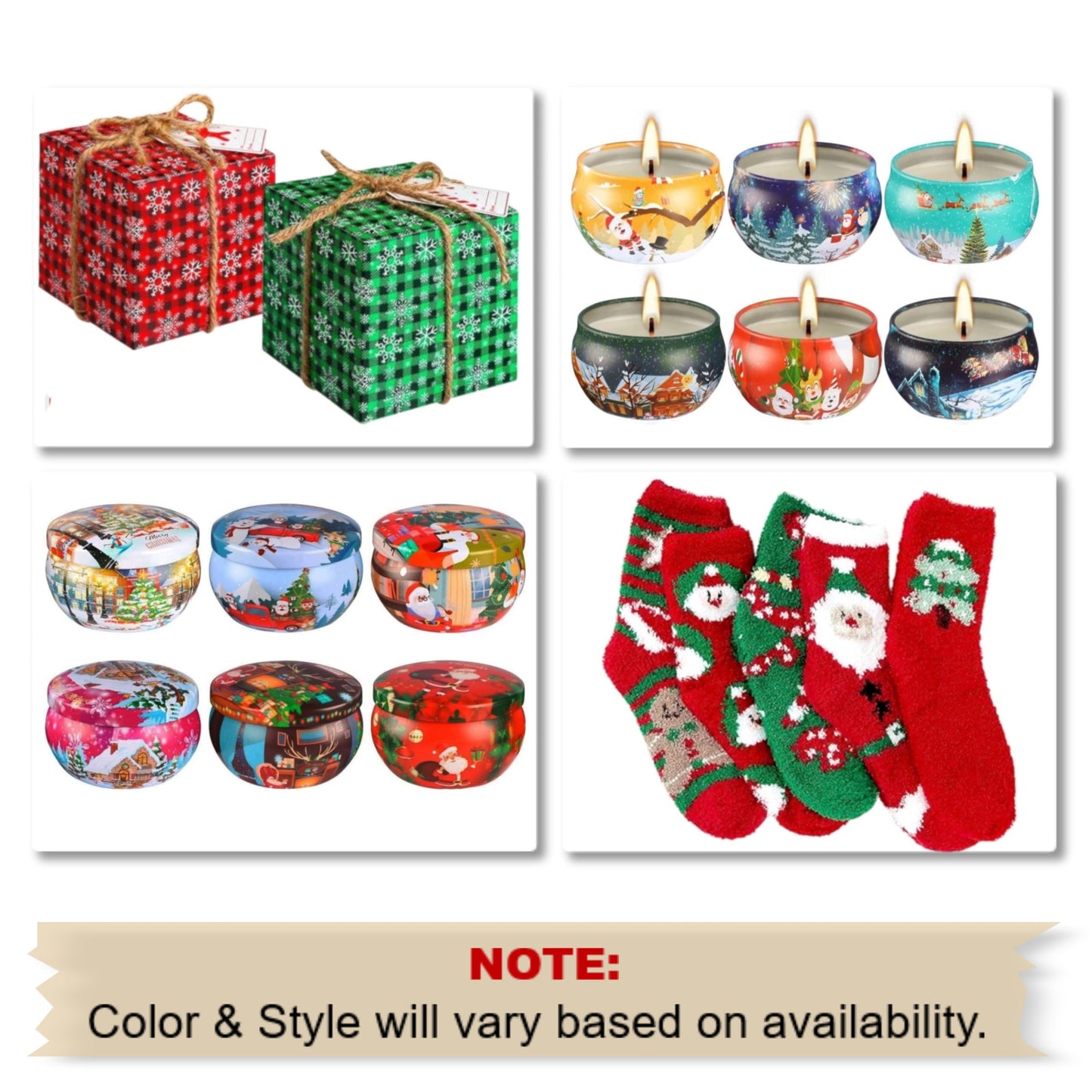 Christmas Socks and candle gift set