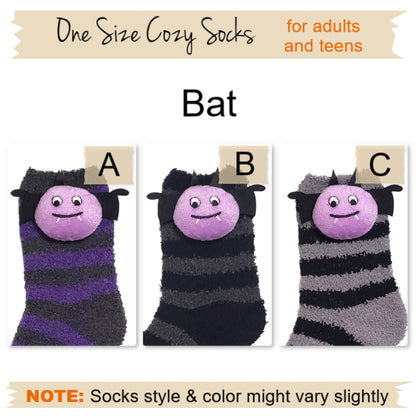 Halloween Bat Fuzzy socks