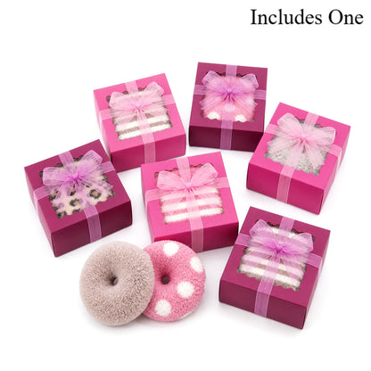 Women's Party Favors—Cozy Socks Donut Gift Box, Gift for Her, Bachelorette Gift, Spa Party Favor, Girls Night Party Gift 