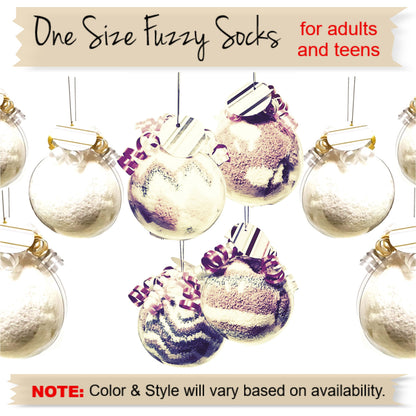 Neutral Cozy Socks Ornaments – Christmas Gift Favors for Adults & Teens