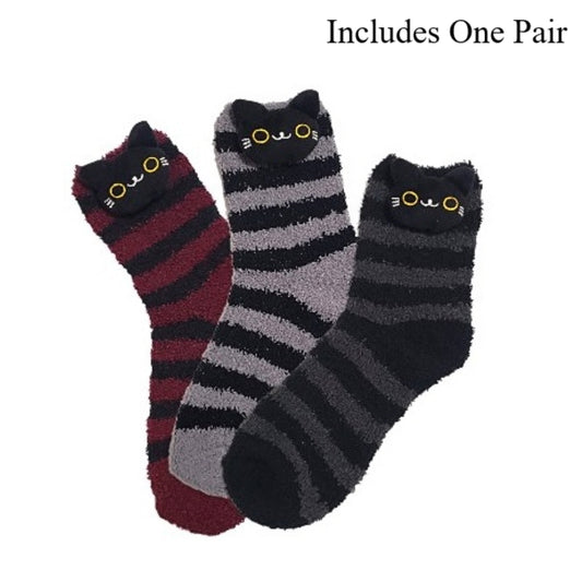 Black Cat Halloween Socks