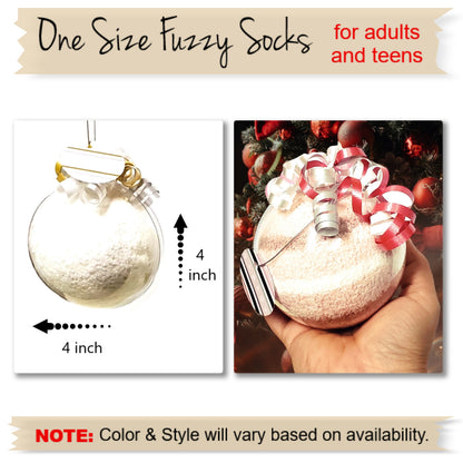 Neutral Cozy Socks Christmas Ornament