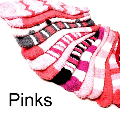Pink Donut Fuzzy Socks