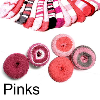 Pink Donut Fuzzy Socks