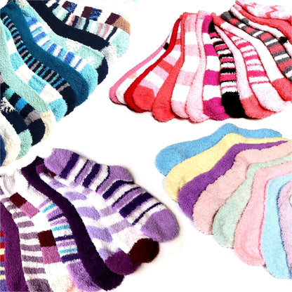 Mixed Color Fuzzy Socks