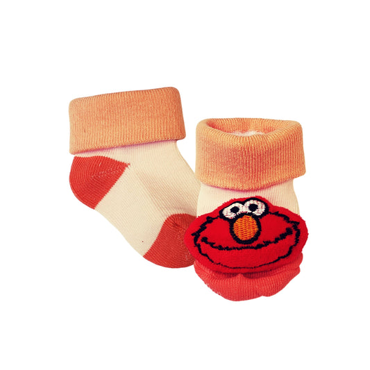Baby socks with plush Elmo Character for infants 0 to 6 months